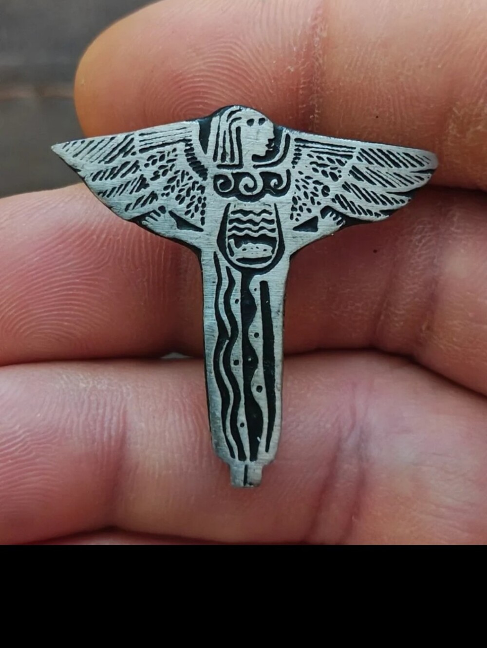 2000 Alice Seely Guardian Angel Air Force Pewter Pin Brooch.